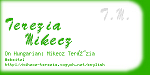 terezia mikecz business card